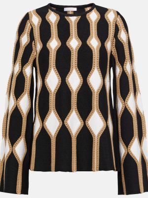 Jedwabny sweter wełniany Chloã© brązowy