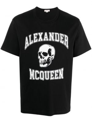 Raštuotas medvilninis marškinėliai Alexander Mcqueen