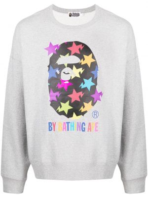 Stjernemønster trykt sweatshirt A Bathing Ape® grå