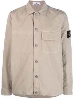 Риза с джобове Stone Island сиво