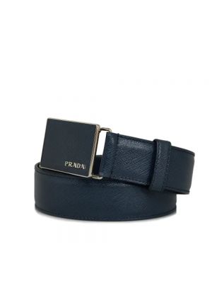 Cinturón de cuero Prada Vintage azul