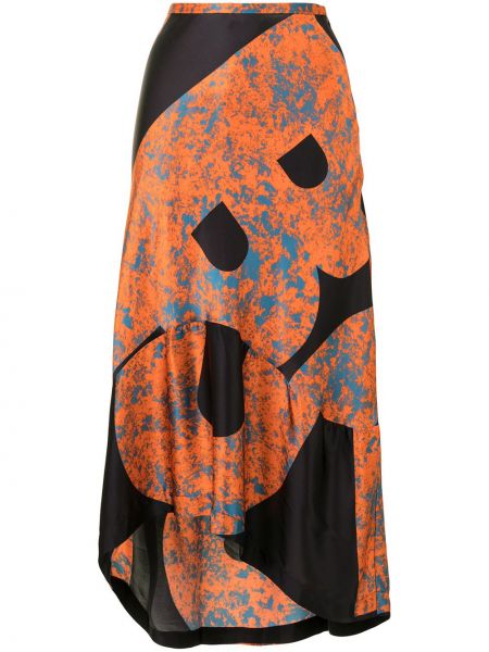 Falda con estampado abstracto Colville naranja