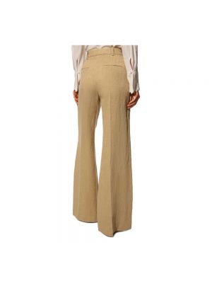 Pantalones de lino Chloé beige