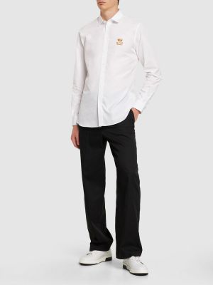 Camisa de algodón Moschino blanco