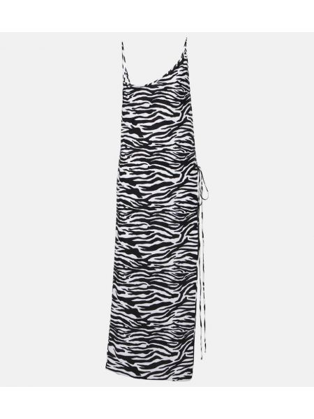 Midi haljina s printom sa zebra printom The Attico
