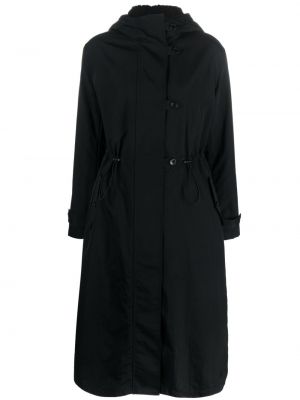 Παλτό με κουκούλα Emporio Armani μαύρο