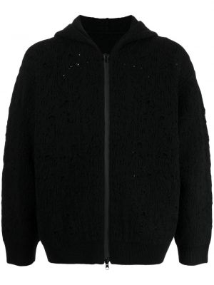 Kapučdžemperis ar rāvējslēdzēju Croquis melns