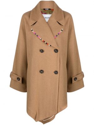 Asymetrický kabát Bazar Deluxe hnedá
