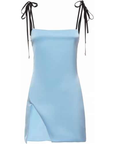 Saténové mini šaty The Attico modré