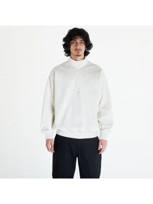 Μελανζέ φούτερ με φερμουάρ Adidas Performance λευκό