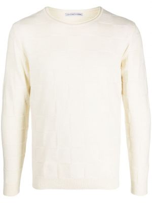 Пуловер с кръгло деколте Daniele Alessandrini бяло
