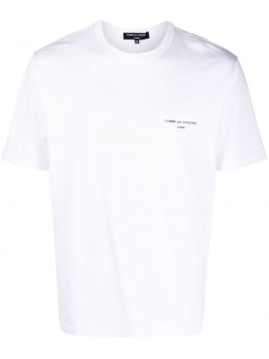 Koszulka bawełniana z nadrukiem Comme Des Garcons Homme biała