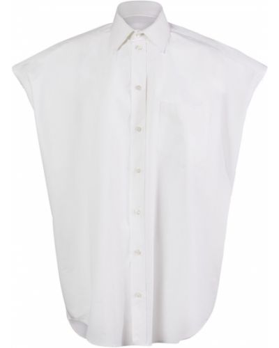 Camisa de algodón oversized Balenciaga blanco