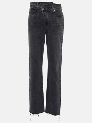 Høy midje straight jeans Agolde svart