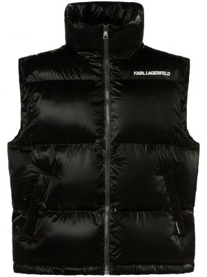 Nylónová prešívaná vesta Karl Lagerfeld čierna