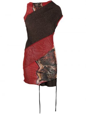 Mini-abito asimmetrico Ottolinger rosso