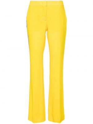 Ravne hlače Moschino rumena