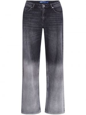 Jeans à motif dégradé large Karl Lagerfeld Jeans noir