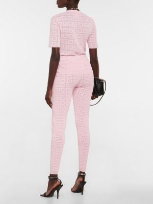 Leggings din jacard Givenchy roz