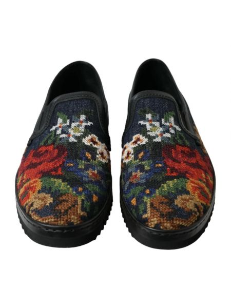 Loafers w kwiatki Dolce And Gabbana