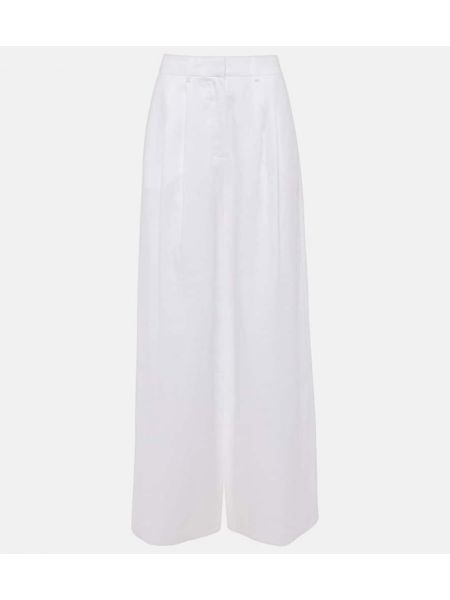 Pantalon en lin Staud blanc