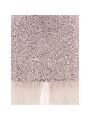 Mini falda de tejido jacquard de plumas Collina Strada rosa