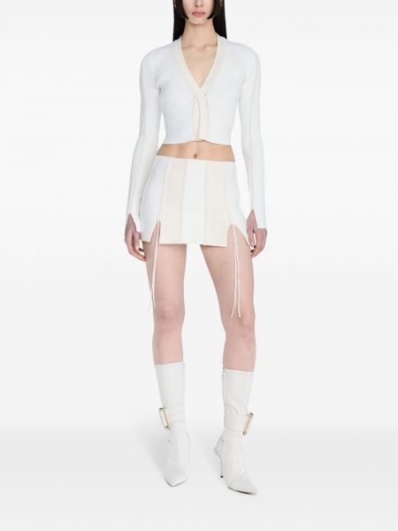 Pletené mini sukně Dion Lee bílé
