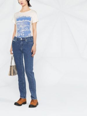 Jeansy skinny slim fit Calvin Klein niebieskie
