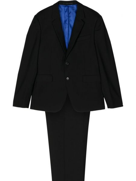 Vlněný oblek s knoflíky Paul Smith černý