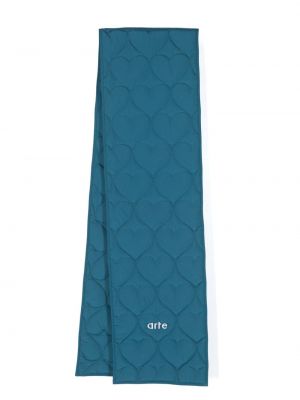 Prešívaný šál s výšivkou so srdiečkami Arte modrá