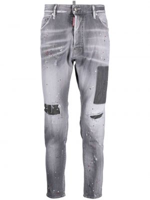 Jeans effet usé slim Dsquared2 gris