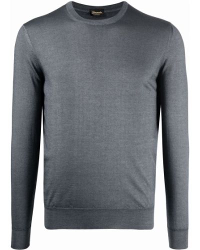 Jersey de punto de tela jersey de cuello redondo Drumohr gris