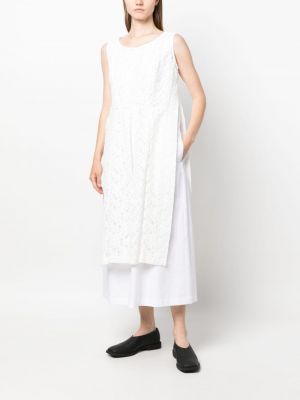 Bílé krajkové midi šaty Comme Des Garçons