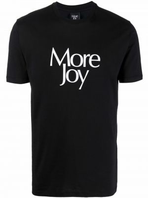 T-shirt bawełniana z printem More Joy, сzarny