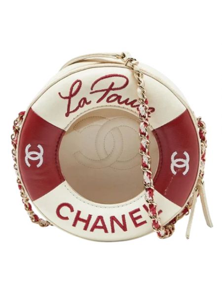 Torba na ramię skórzana retro Chanel Vintage czerwona