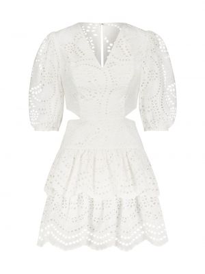 Кружевное коктейльное платье Bcbgmaxazria белое