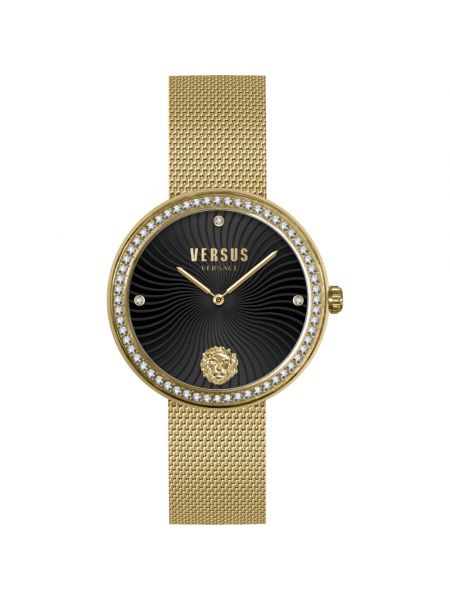 Mesh armbanduhr aus edelstahl Versus Versace gelb
