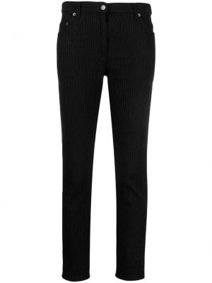 Žakárové skinny fit džínsy Moschino čierna