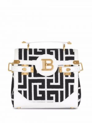 Jacquard shoppingbag Balmain hvit