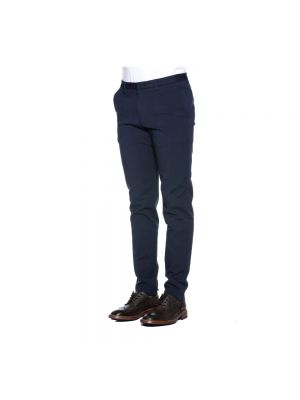 Pantalones de algodón Hugo Boss azul