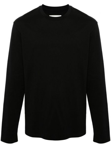 Βαμβακερή μπλούζα με σχέδιο Jil Sander μαύρο
