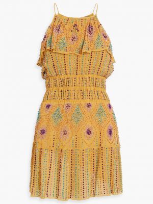 Шифоновое платье мини с рюшами Antik Batik