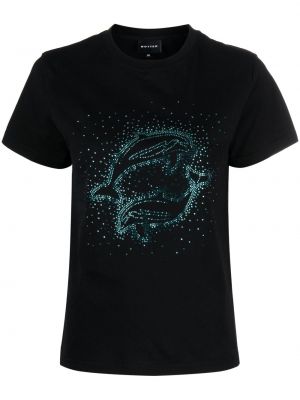 T-shirt con cristalli Botter nero