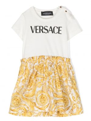 Kort klänning för tjejer Versace Kids vit