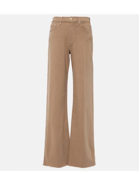 Høy midje flare jeans 7 For All Mankind beige