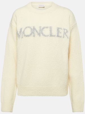 Vlnený sveter Moncler biela