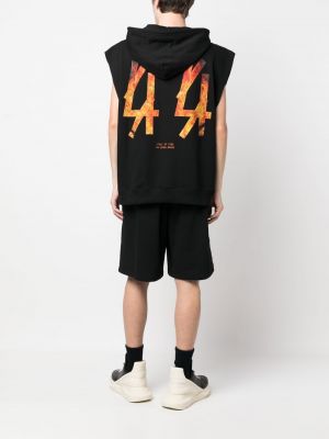 Bluza z kapturem z nadrukiem 44 Label Group czarna