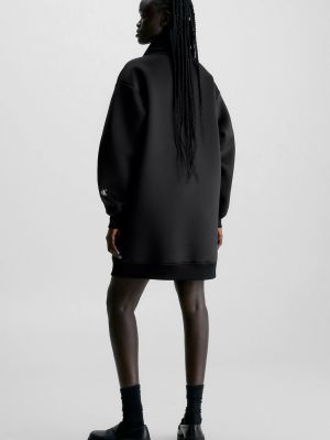 Джинсова сукня на блискавці вільного крою Calvin Klein Jeans чорна