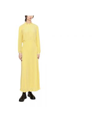 Żółta sukienka długa Miu Miu