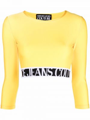 Top con estampado Versace Jeans Couture amarillo